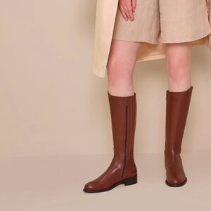 Wide Calf Leather Boots